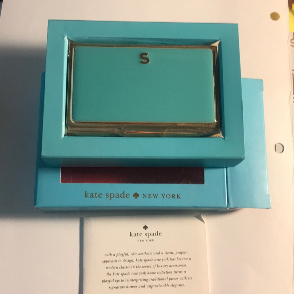 Kate Spade “S” business card holder